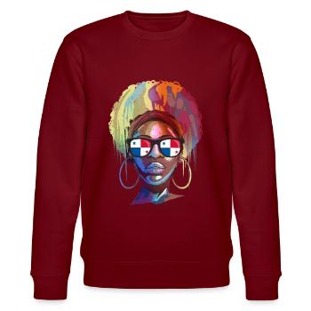 Panama - Stanley/Stella CHANGER Unisex Organic Sweatshirt - burgundy - Front - Nik (191cm) & Marisol (170cm)