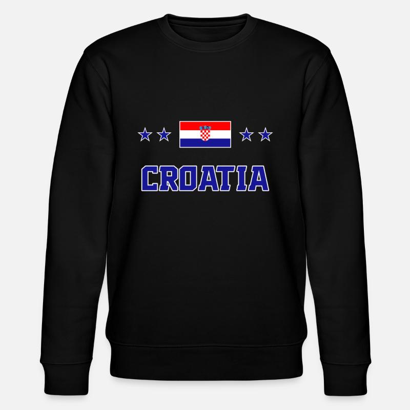 Kroatien - Stanley/Stella Unisex Bio-Sweatshirt CHANGER  - Schwarz