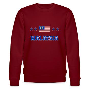 Malaysia - Stanley/Stella Unisex Bio-Sweatshirt CHANGER  - Burgunderrot - Vorne - Nik (191cm) & Marisol (170cm)