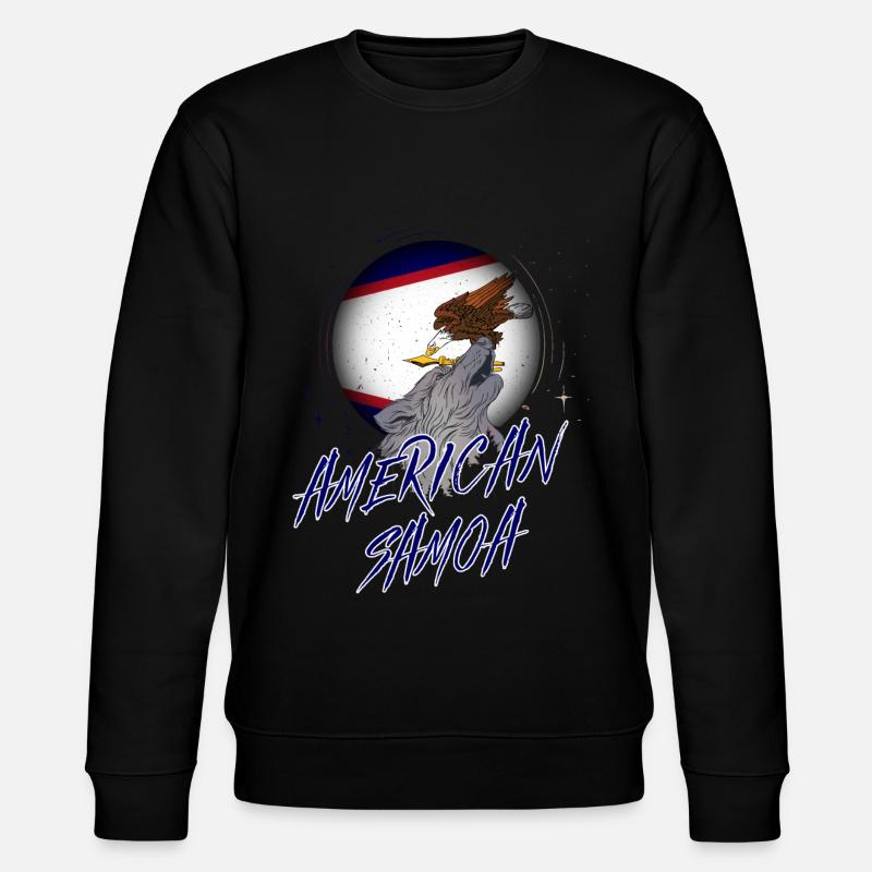 American Samoa - Stanley/Stella CHANGER Unisex Organic Sweatshirt - black