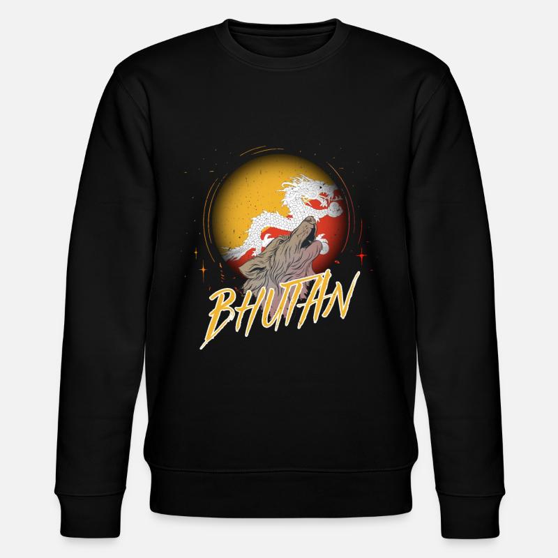 Bhutan - Stanley/Stella Unisex Bio-Sweatshirt CHANGER - Schwarz