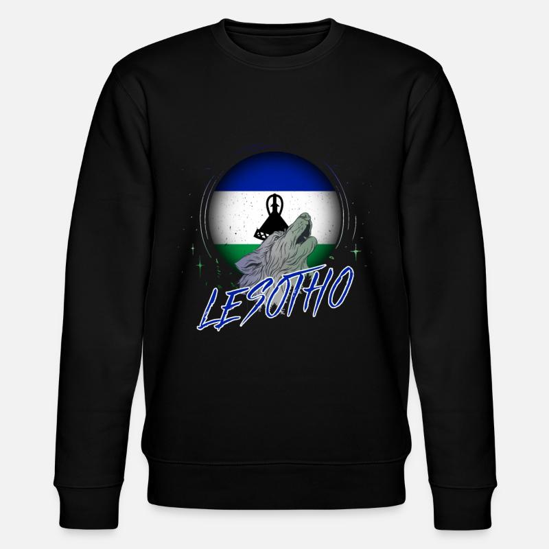 Lesotho - Stanley/Stella Unisex Bio-Sweatshirt CHANGER  - Schwarz