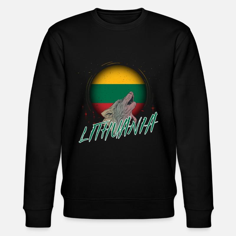 Litauen - Stanley/Stella Unisex Bio-Sweatshirt CHANGER  - Schwarz