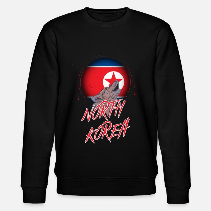 North Korea - Stanley/Stella CHANGER Unisex Organic Sweatshirt - black