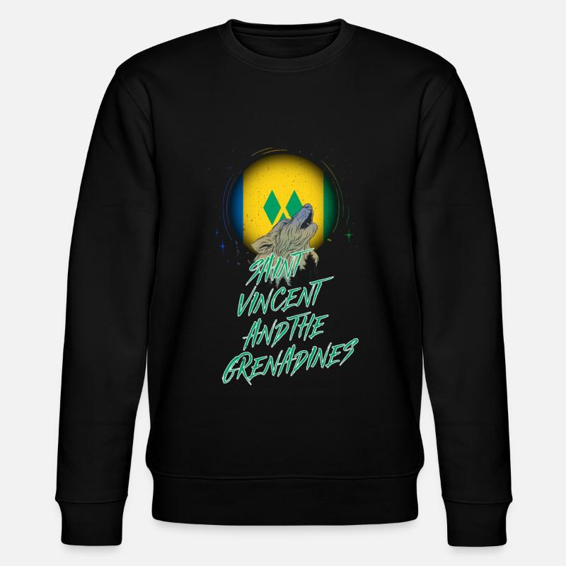 St. Vincent und die Grenadinen - Stanley/Stella Unisex Bio-Sweatshirt CHANGER  - Schwarz