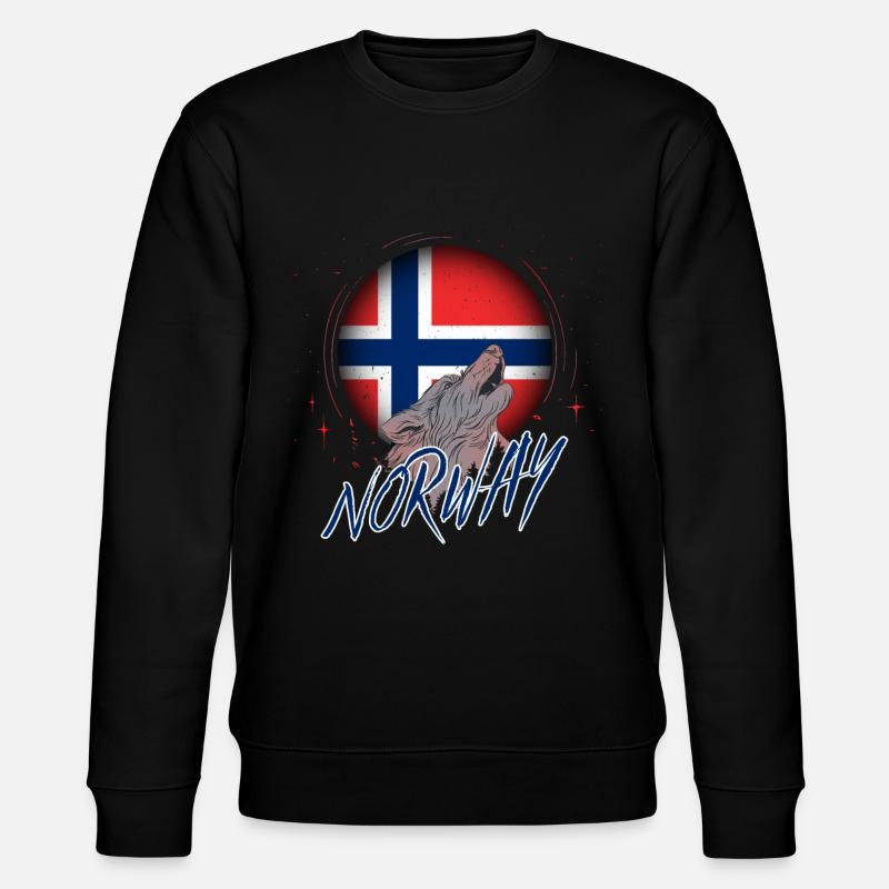 Norwegen - Stanley/Stella Unisex Bio-Sweatshirt CHANGER  - Schwarz