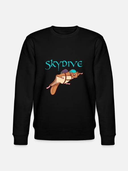 Wingsuit Skydive Squirrel Skydiver - Stanley/Stella CHANGER Unisex Organic Sweatshirt - black