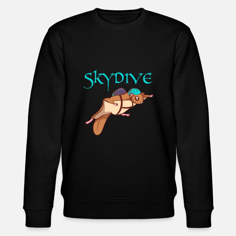 Wingsuit Skydive Squirrel Skydiver - Stanley/Stella CHANGER Unisex Organic Sweatshirt - black