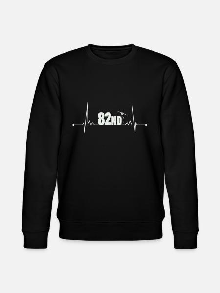Paratrooper 82ND Heartbeat - Stanley/Stella CHANGER Unisex Organic Sweatshirt - black