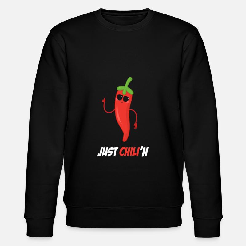 Chilli funny saying chill - Stanley/Stella CHANGER Unisex Organic Sweatshirt - black