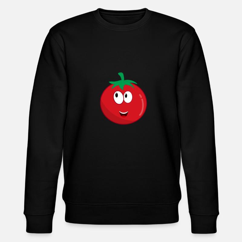 Tomate lustig Ketchup Geschenk - Stanley/Stella Unisex Bio-Sweatshirt CHANGER  - Schwarz