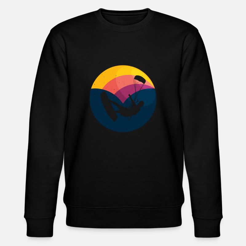 Kite Kiteboarding Kitesurfer Kiteboard Geschenk - Stanley/Stella Unisex Bio-Sweatshirt CHANGER  - Schwarz