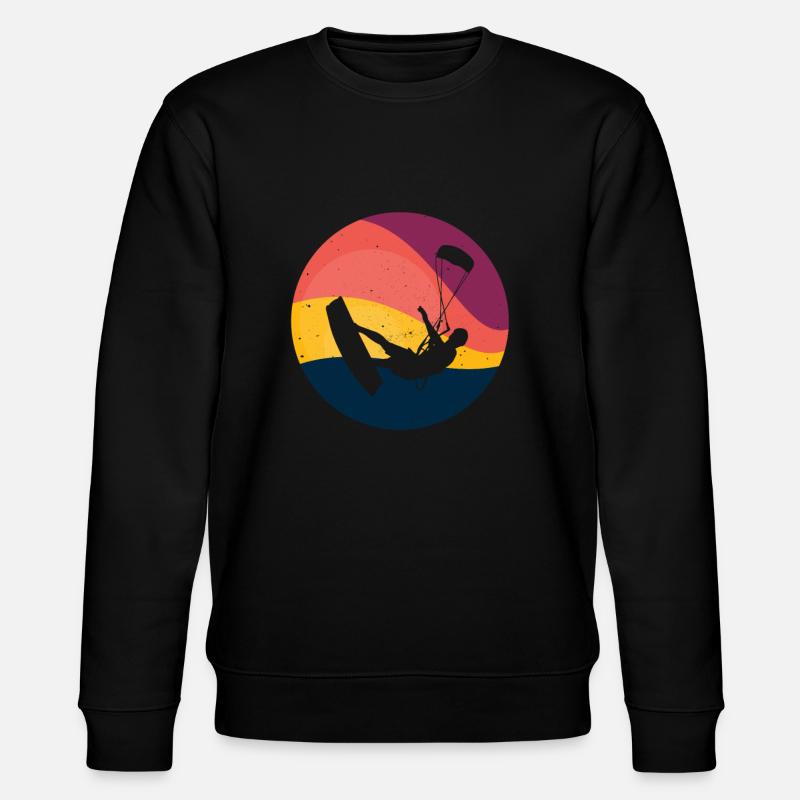 Kite Kiteboarding Kitesurfer Kiteboard Geschenk - Stanley/Stella Unisex Bio-Sweatshirt CHANGER  - Schwarz