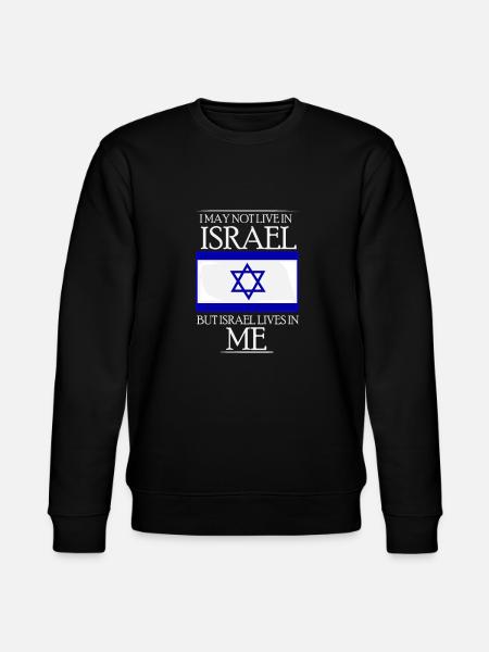 Israel flagga IDF Mossad Menorah Tel Aviv gåva - Ekologisk sweatshirt CHANGER unisex från Stanley/Stella - svart
