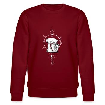 Koch I Gewürze Küche Kochmütze Köchin Motiv für - Stanley/Stella Unisex Bio-Sweatshirt CHANGER  - Burgunderrot - Vorne - Nik (191cm) & Marisol (170cm)