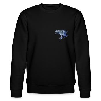 Pfeilgiftfrosch I Kröte Frosch Motiv für Amphibien - Stanley/Stella Unisex Bio-Sweatshirt CHANGER  - Schwarz - Vorne - Nik (191cm) & Marisol (170cm)