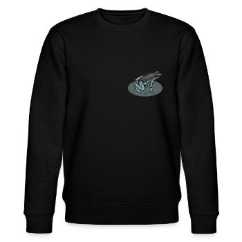 Pfeilgiftfrosch I Kröte Frosch Motiv für Amphibien - Stanley/Stella Unisex Bio-Sweatshirt CHANGER  - Schwarz - Vorne - Nik (191cm) & Marisol (170cm)