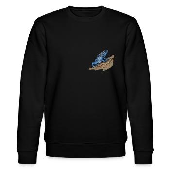 Pfeilgiftfrosch I Kröte Frosch Motiv für Amphibien - Stanley/Stella Unisex Bio-Sweatshirt CHANGER  - Schwarz - Vorne - Nik (191cm) & Marisol (170cm)