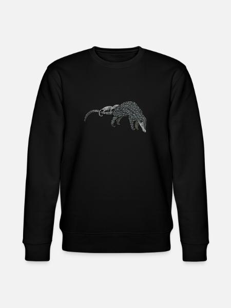 Schuppentier Pangolin Schuppen bedrohtes Tier - Stanley/Stella Unisex Bio-Sweatshirt CHANGER - Schwarz