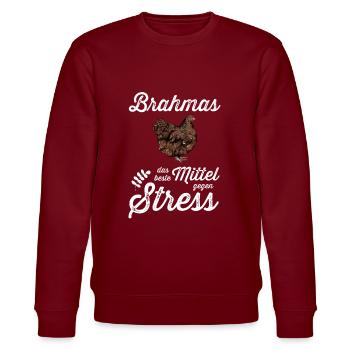 Brahma Hühner I Chicken Geflügel Motiv für - Stanley/Stella Unisex Bio-Sweatshirt CHANGER  - Burgunderrot - Vorne - Nik (191cm) & Marisol (170cm)