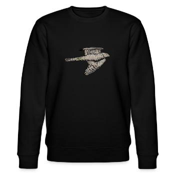 Sperber Vogel I Greifvogel Motiv für Ornithologen - Stanley/Stella Unisex Bio-Sweatshirt CHANGER  - Schwarz - Vorne - Nik (191cm) & Marisol (170cm)