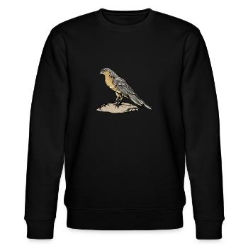 Sperber Vogel I Greifvogel Motiv für Ornithologen - Stanley/Stella Unisex Bio-Sweatshirt CHANGER  - Schwarz - Vorne - Nik (191cm) & Marisol (170cm)
