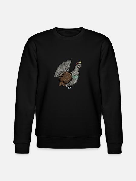 Tjur I Hønsefugl tjurmotiv til jæger - Stanley/Stella økologisk unisex-sweatshirt CHANGER  - sort
