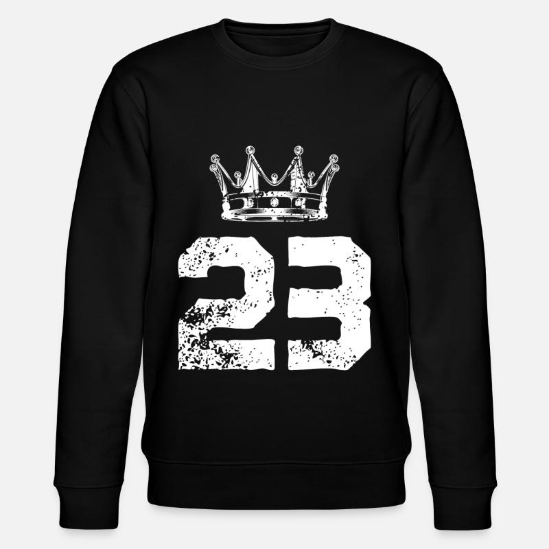 23 Zahl Krone - Stanley/Stella Unisex Bio-Sweatshirt CHANGER  - Schwarz