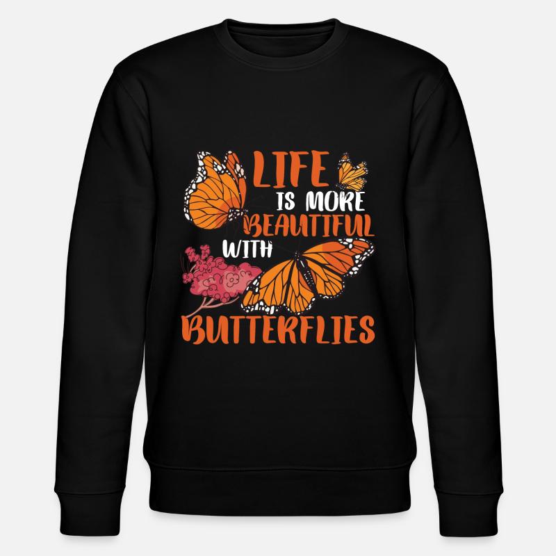 Cadeau monarque papillon - Sweat bio CHANGER Stanley/Stella Unisexe - noir