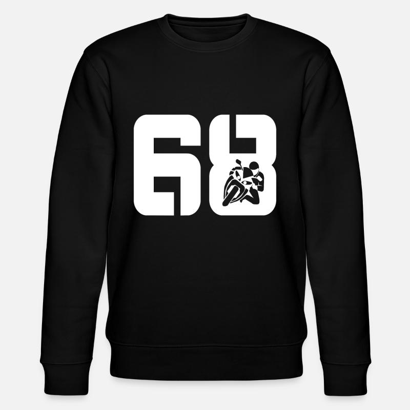 68 Motorcycle Biker - Stanley/Stella CHANGER Unisex Organic Sweatshirt - black