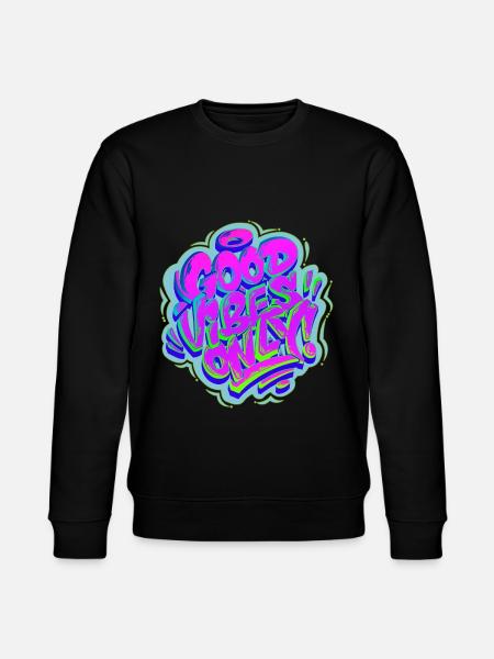 Vibes Only Graffiti - Stanley/Stella Unisex Bio-Sweatshirt CHANGER - Schwarz