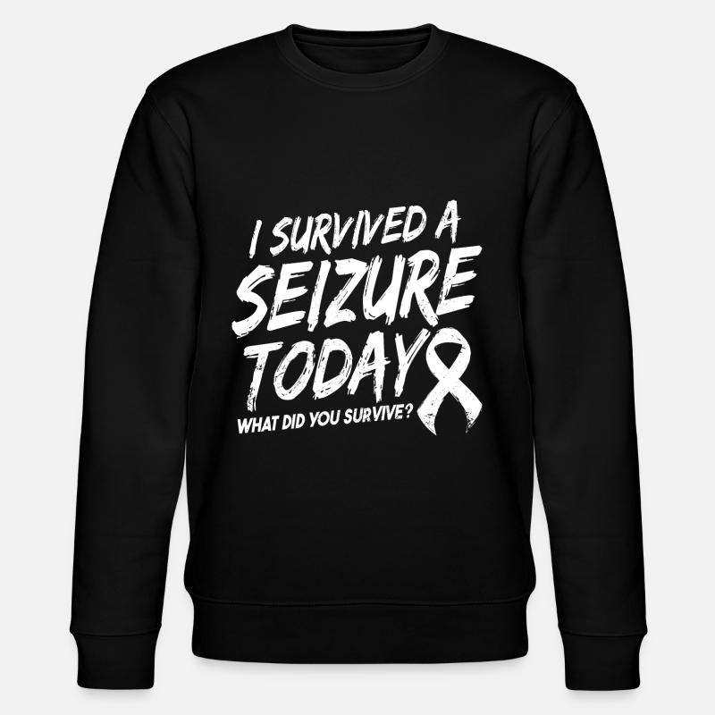 Epilepsy Warrior - Stanley/Stella CHANGER Unisex Organic Sweatshirt - black