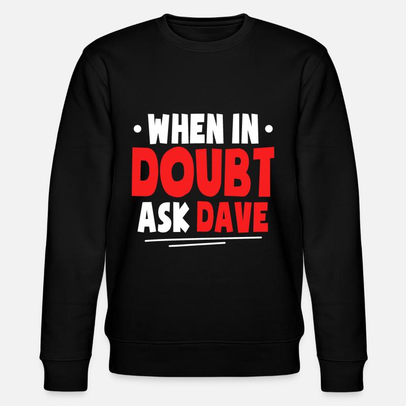 Drôle de chemise Dave - Sweat bio CHANGER Stanley/Stella Unisexe - noir