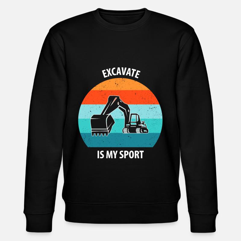 Bagger Baggerfahrer Baggerwagen - Stanley/Stella Unisex Bio-Sweatshirt CHANGER  - Schwarz