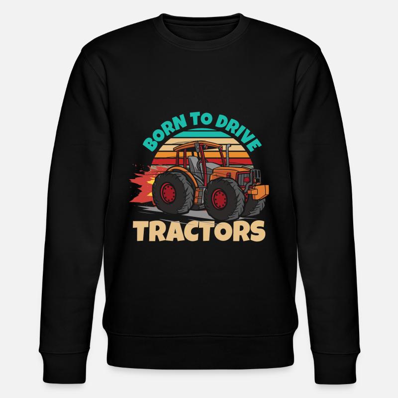 Tractor Boys Clothes - Stanley/Stella CHANGER Unisex Organic Sweatshirt - black