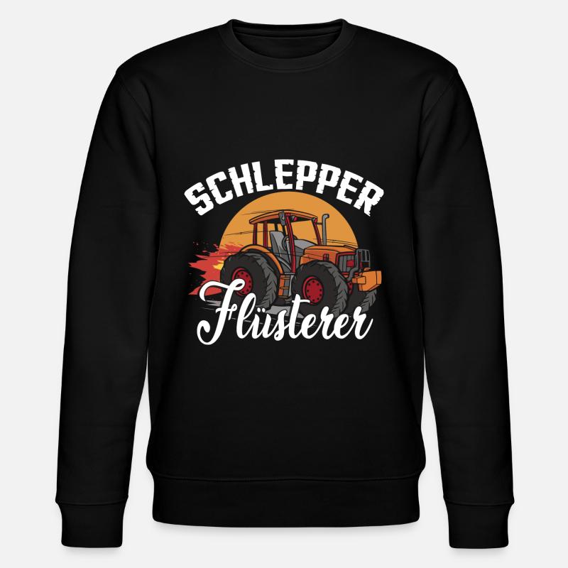 Schlepper Trecker Sprüche Landwirtschaft - Stanley/Stella Unisex Bio-Sweatshirt CHANGER  - Schwarz