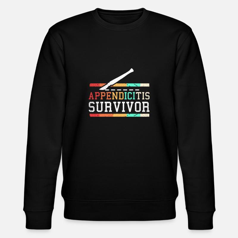 Appendicitis-Infektion-Überlebendgeschenk - Stanley/Stella Unisex Bio-Sweatshirt CHANGER  - Schwarz