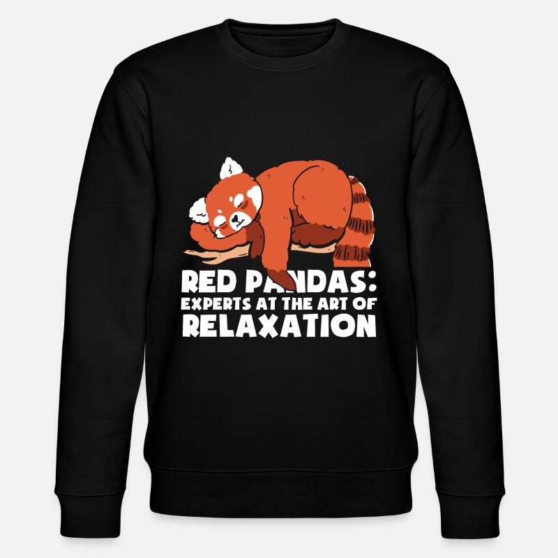 Sleeping Red Panda - Stanley/Stella CHANGER Unisex Organic Sweatshirt - black