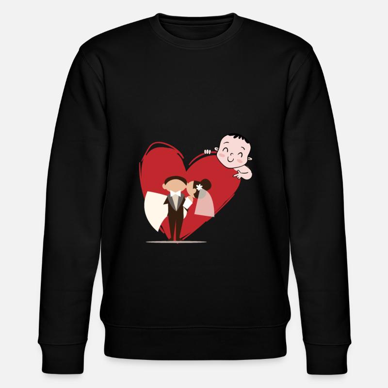 bébé mariée épouse amour - Sweat bio CHANGER Stanley/Stella Unisexe - noir