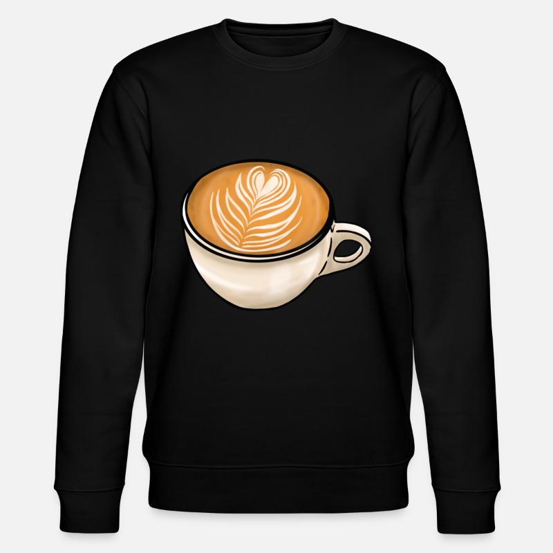Kaffee Cappuccino Farn - Stanley/Stella Unisex Bio-Sweatshirt CHANGER  - Schwarz