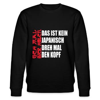 Biertrinker Geh mal Bier holen lustig Party Löten - Stanley/Stella Unisex Bio-Sweatshirt CHANGER  - Schwarz - Vorne - Nik (191cm) & Marisol (170cm)