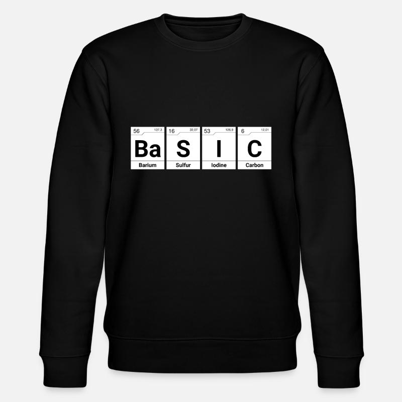 Basic periodic table elements - Stanley/Stella CHANGER Unisex Organic Sweatshirt - black