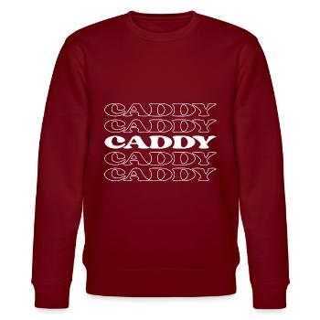 Caddie Golf Assistant Golf Caddie Caddy Golf - Stanley/Stella Unisex Bio-Sweatshirt CHANGER  - Burgunderrot - Vorne - Nik (191cm) & Marisol (170cm)