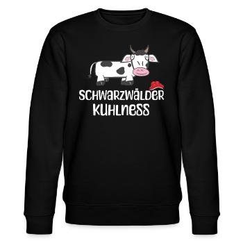 Schwarzwald Kuhl Bollenhut - Stanley/Stella Unisex Bio-Sweatshirt CHANGER  - Schwarz - Vorne - Nik (191cm) & Marisol (170cm)