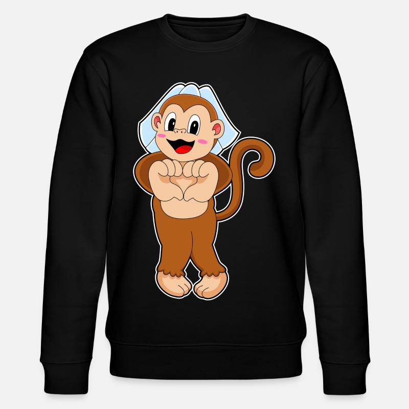 Monkey Bridal Veil Wedding - Stanley/Stella CHANGER Unisex Organic Sweatshirt - black