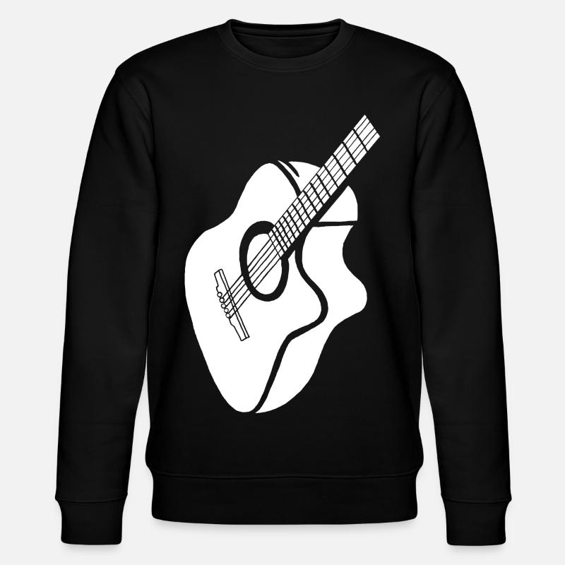 weiße Gitarre - Stanley/Stella Unisex Bio-Sweatshirt CHANGER  - Schwarz