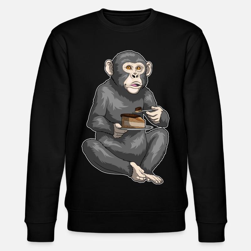 Affe Kuchen - Stanley/Stella Unisex Bio-Sweatshirt CHANGER - Schwarz