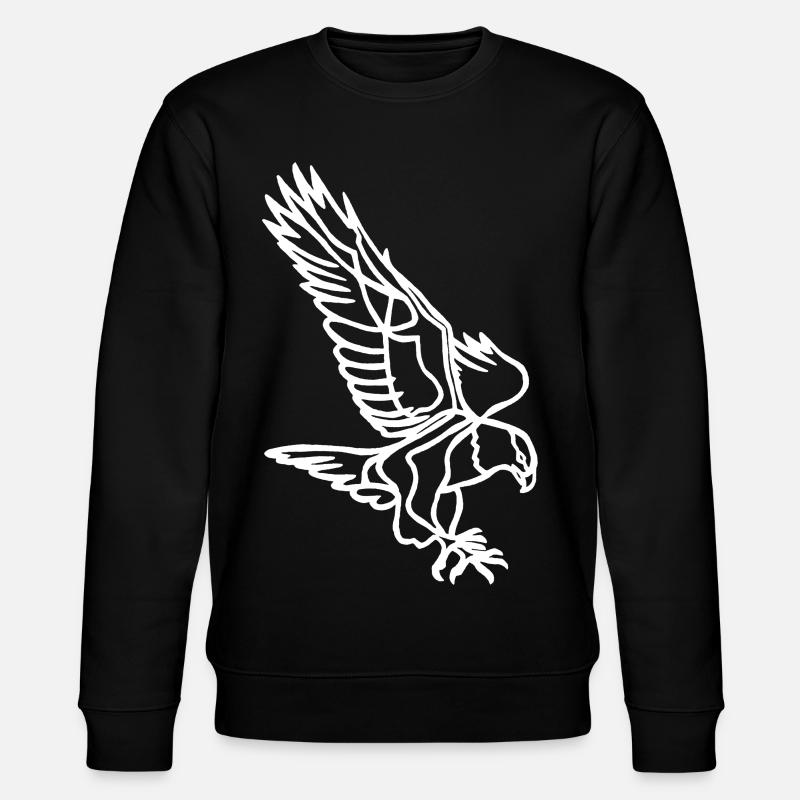Croquis de l'aigle blanc - Sweat bio CHANGER Stanley/Stella Unisexe - noir