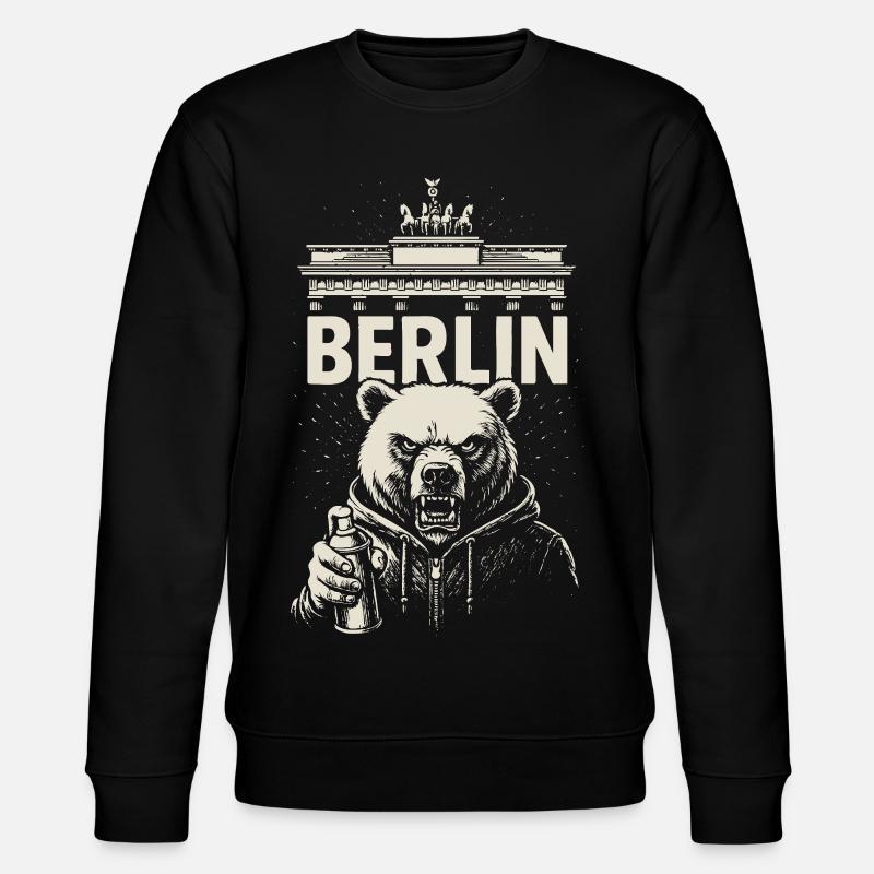 Berlin Rebell - Stanley/Stella Unisex Bio-Sweatshirt CHANGER  - Schwarz