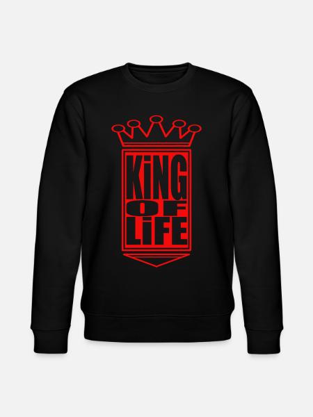 Regal King of Life Emblem - Stanley/Stella CHANGER Unisex Organic Sweatshirt - black